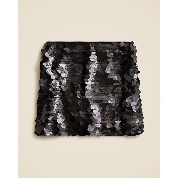 J Crew Collection Womens Skirt Sz 0 Black Circle Sequin Mini Glam NYE Date Night - Picture 5 of 5